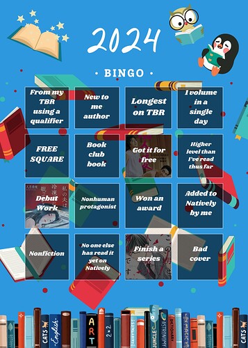 2024 Natively Bingo - 3 entries done