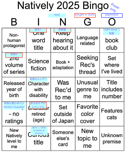 Natively Bingo 2025
