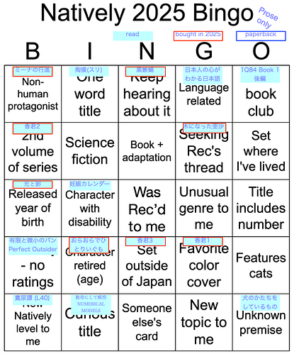 Natively Bingo 2025