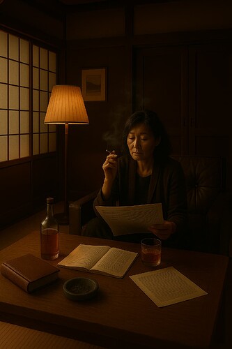 Contemplative Evening in a Japanese Room