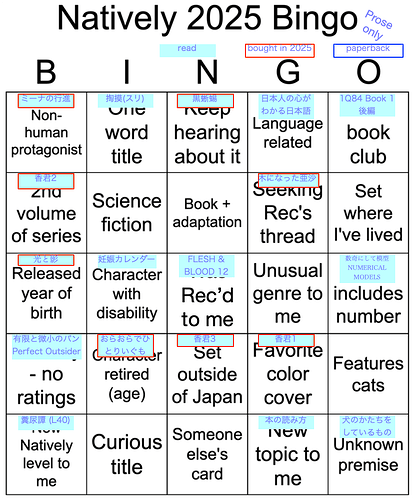 Natively Bingo 2025