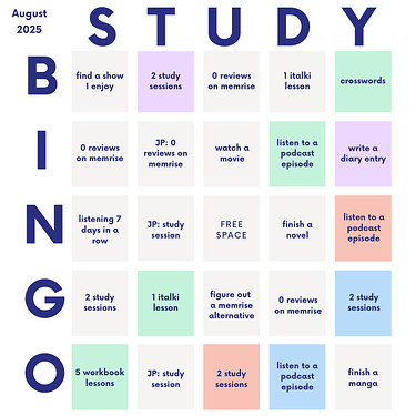 STUDY BINGO